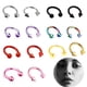 thumbnail image 2 of 2 uds anillo de nariz de acero inoxidable Piercings de nariz de herradura de punta anillo de oreja de hélice para Mujeres Hombres anillos de tabique Piercing para el cuerpo joyería de 8mm Gao Jinjia LED, 2 of 2
