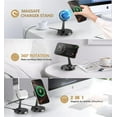 thumbnail image 6 of Wtuhu 15W Fast Magnetic Wireless Charger Stand, Strong Magnet Auto‑Align Charging Station Pad, Compatible with iPhone 17‑12 Series & AirPods, 6 of 7