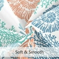 thumbnail image 4 of Small Stall Shower Curtain 36 x 72 Inch, Half Narrow Blue Orange Teal Nautical Coastal Shower Curtain, Summer Tropical Seashell Starfish Coral Beach Ocean Themed Shower Curtain for Bathroom, 4 of 6