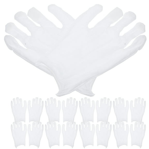 WRISTBIQUE Reusable Gloves Protective Cotton Gloves White 10 Pairs