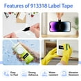 thumbnail image 4 of GREENCYCLE 4PK Compatible for DYMO Letra Tag Refills 913318 1/2" x 13' (12mm x 4m) White on Black Plastic Label Maker Tape, 4 of 7