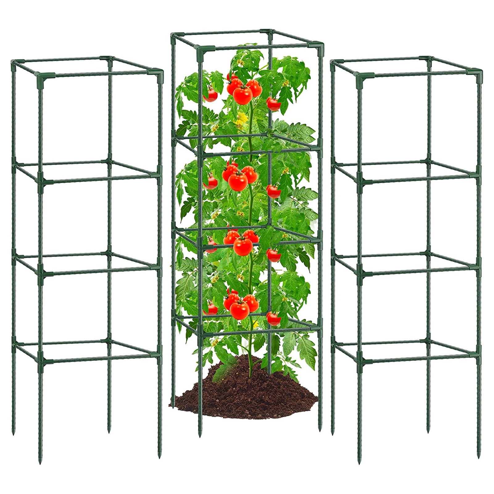 Homerr Tomato Cage Vegetable Trellis Tomato Cage Height Adjustable Easy to Assemble Vertical Climbing Plants Vegetable Trellis Flowers Plant Support Tomato