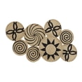 thumbnail image 6 of DecMode Brown Metal Plate Wall Decor with Black Patterns, 6 of 12