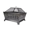 thumbnail image 2 of 1Pc Iron Fire Pit Outdoor，Bowl Top To Ground: 34Cm,Bowl Deep:24.5Cm，Suitable For Camping, Beach, Garden, Warm Body And Hands ，Iron，Black, 2 of 8