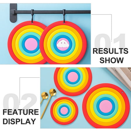 

Silicone Placemat 3pcs Silicone Mug Coaster Home Non-slip Dish Placemat Heat-resistant Placemat