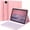 Pink, variant on Magnetic Detachable Backlit Bluetooth Keyboard Smart Folio with Pencil Holder Compatible with iPad Pro 12.9" 1st/2nd Gen 2015/2017 Old Models,Black