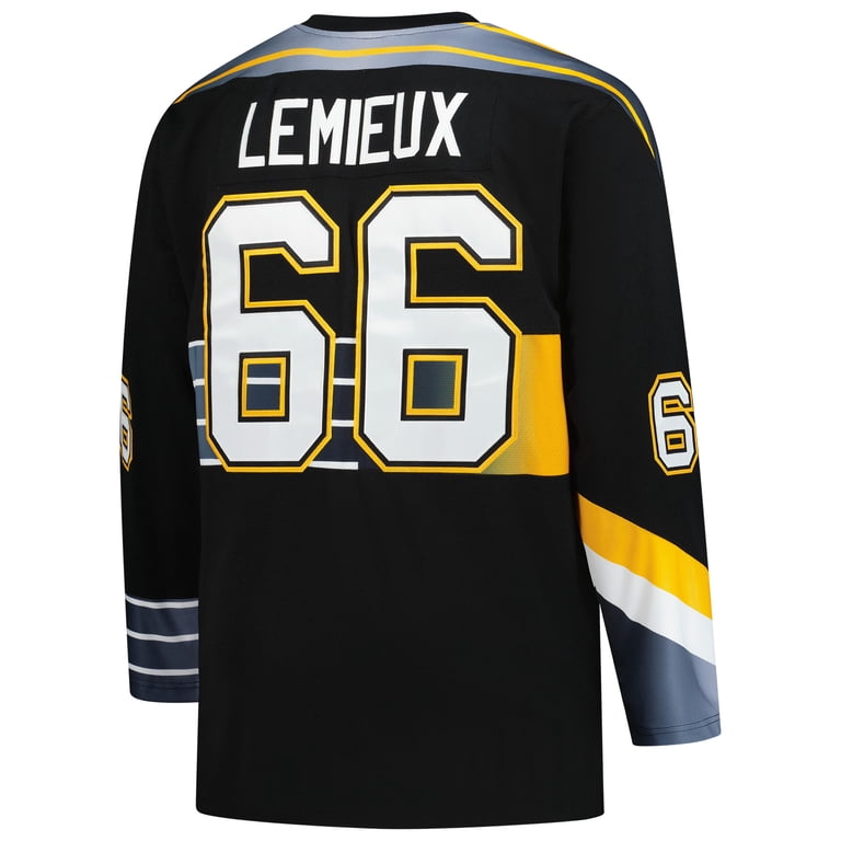 Men's-Mitchell & Ness Mario Lemieux Black Pittsburgh Penguins 1996