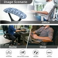 thumbnail image 4 of Xoenoiee Blue Butterfly Tie Dye Print Office Chair Cover with Armrest Covers, 3 PCS Stretch Desk Chair Cover Gaming Chair Covers Washable Computer Chair Slipcovers, L, 4 of 6