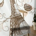thumbnail image 5 of Illustration Of Eiffel Tower Bay Window Screening Curtains Drape Sheer Tulle For Living Room Bedroom Voile Organza Curtains, 5 of 7