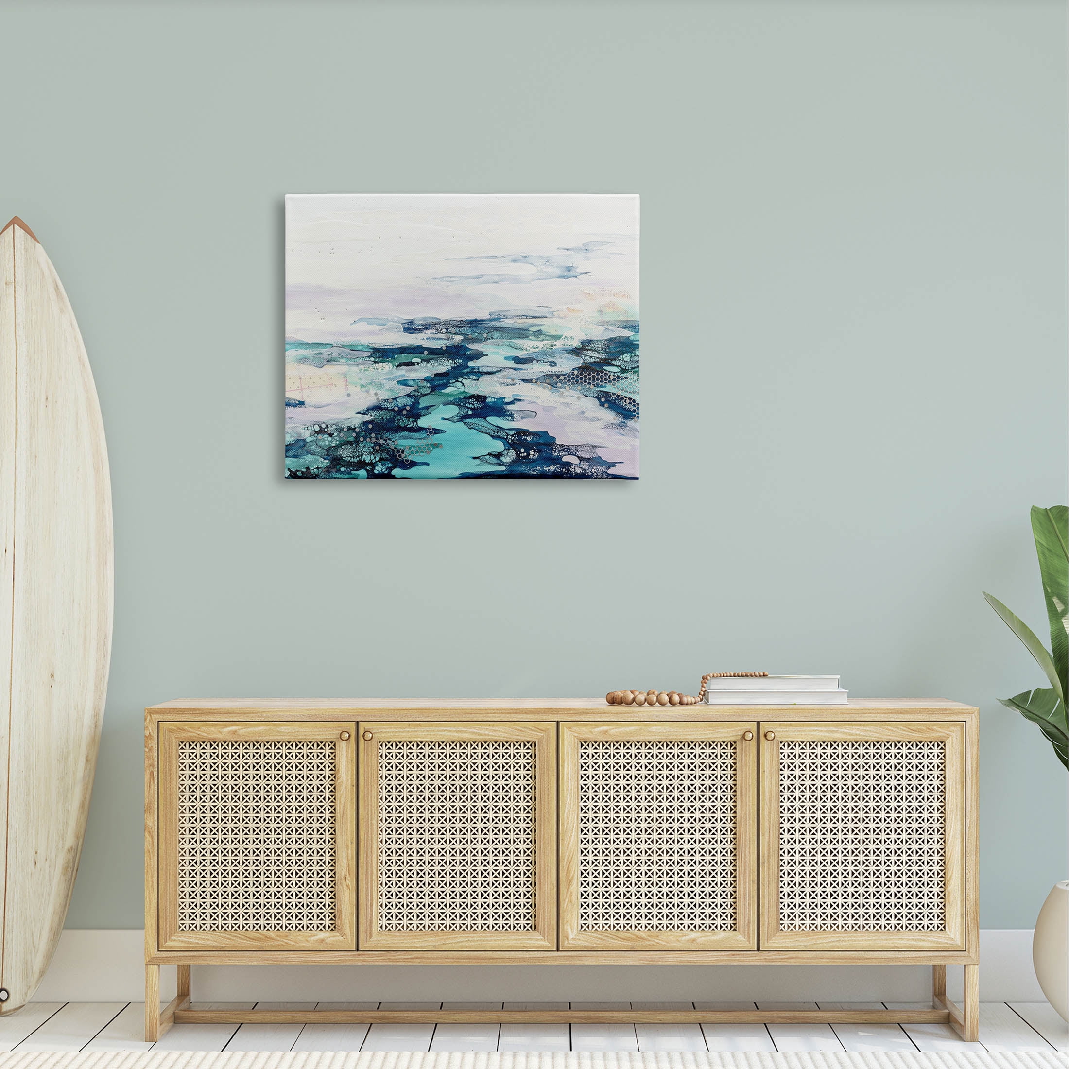 Abstract Water Ocean Composition Abstract Graphic Art Gallery Wrapped Canvas Print Wall Art