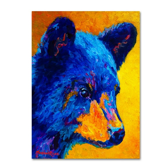 Trademark Fine Art 'Black Bear Cub 2' Canvas Art by Marion Rose