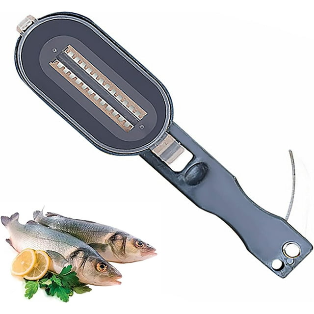 Escamador de pescado con cuchillo, removedor de escamas de pescado, raspador de escamas de pescado Rojo Verde