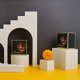 thumbnail image 5 of Monstrate Diseño geométrico Fotografía Prop Adorno de espuma Interior Cosmético Foto Decoración 22x12x2cm Artesanía Beige 12x22x2CM, 5 of 6