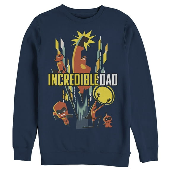 Men's The Incredibles 2 Modern Incredible Dad Sweatshirt Navy Blue X Large