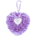 thumbnail image 1 of EeaseMX Rose flor anillo de bodas almohada caja de almacenamiento joyería corazón forma rosa flor anillo caja, 1 of 8