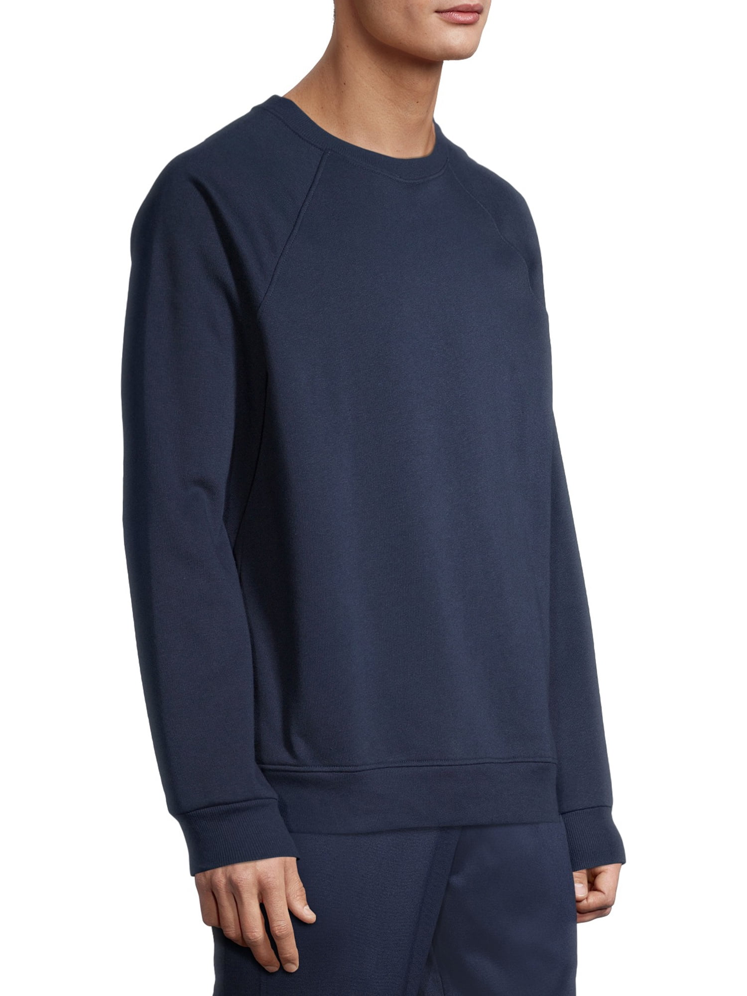 Athletic Works Men's Fleece Raglan Crew Sweatshirt, up to Size 2XL