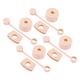thumbnail image 3 of Accesorios para vasos con tapa para pajita, tapas cuadradas y redondas, juego de tapones de silicona antiderrames de color rosa, 3 of 8