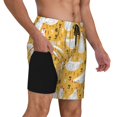 thumbnail image 2 of Zufioo Funny Chicken Mens Swimsuit Trunks with Compression Liner,Quick Dry Sports suit,Beach Board Shorts with Pockets,Bathing Suits,Swimwear for Gym,swimming pool,Outdoor Activities-Small, 2 of 6