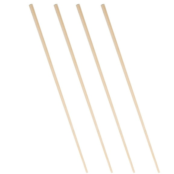 OUNONA 4-Piece Chair Set with Round Sticks and Ivory Seat - Outdoor and Indoor Folding Chairs