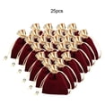 thumbnail image 1 of 25 bolsas organizadoras de bolsillo con cordón para guardar joyas (rojo vino, 10 x 12,5 cm), 1 of 14