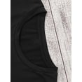thumbnail image 3 of Camiseta de cuello redondo con estampado de lazo, informal, de manga corta para primavera y verano, para mujer, para adultos, hombres, mujeres, adolescentes, jóvenes, deportes casuales., 3 of 6