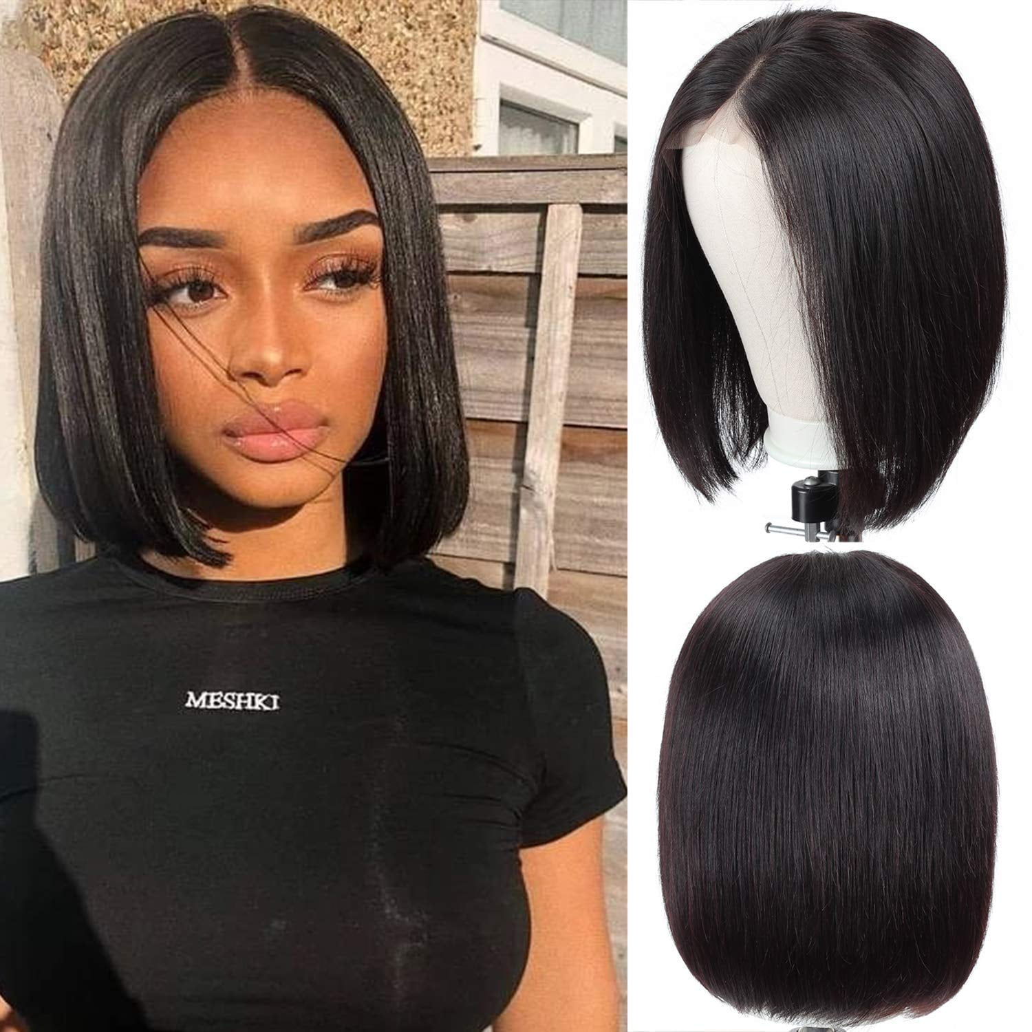 UTOURS Straight Bob Wigs Human Hair 12 inch Bob Wig for Black Women Human Hair Glueless Bob Wig