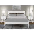 thumbnail image 1 of Camaflexi Mid-Century Solid Wood Twin Panel Bed in White, 1 of 7