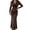 Coffee, variant on Bixock Wedding Guest Dresses for Women Long Sleeve V Neck Maxi Bodycon Dress Ruched High Waist Long Dress Elegant Wrap Evening Gown Formal Dress