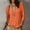 Orange women's square neck blouse a1, variant on Loose Fit Square Neck Button Down Blouse for Women, Plus Size 3/4 Sleeve Casual Top, Soft Stretchy Boho Tee for Fall Winter Daily Wear, White S