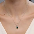 thumbnail image 3 of Angara Necklace - Natural Emerald Pendant Necklace in 14K Rose Gold for Women (Size-8x6mm) | May Birthstone Jewelry, Birthday, Anniversary, Christmas, Jewelry Gift for Women, 3 of 9