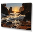 thumbnail image 2 of Designart "Sunlit Coastline Beach Photo IV" Landscapes Canvas Wall Art, 2 of 5