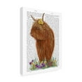 thumbnail image 2 of Fab Funky 'Highland Cow Pansy Book Print' Canvas Art, 2 of 3