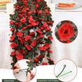 thumbnail image 4 of Flower Garland Rose Vines, 8 Strands 66Ft Flowers Vines for Bedroom, Rose Flower Garland Decoration, Red Rose Floral Garland for Room Table Birthday Wedding Party Garden Wall Decor, 4 of 5