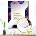 thumbnail image 3 of Designart "Blooming Bouquet of Pink and Purple Mums" Mums Oversized Wall Mirror - Traditional Floral Bathroom Wall Mirror Decor - Multiple Color Options, 3 of 6