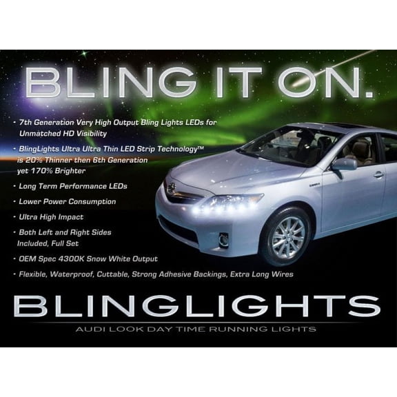 LED DRL Head Light Strips For 2010 2011 2012 Toyota Camry