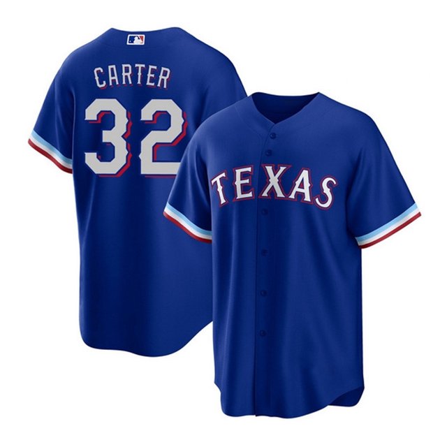 Texas Rangers Baseball League 32#Carter-Royal new player name exquisite embroidered commemorative jersey-S