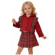 thumbnail image 1 of Chaqueta con Capucha de Punto de Estilo para Niñas Y Falda en Cuadro Set de Dos Piezas con Botón Delantero, Tela Suave Y Cálida para el Uso Al Aire Libre Cómodo Y el Conjunto de Falda a Juego, 1 of 7