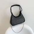 thumbnail image 1 of Bolso bandolera de embrague a la moda con diamantes de imitación para mujer (plata), 1 of 9