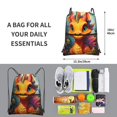 thumbnail image 3 of Sigee Colorful Flower Chameleon for Drawstring Zipper Backpack ,Waterproof, Durable, Lightweight Gym Bag for Sports, 3 of 5