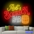 thumbnail image 2 of Handmadetneonsign Bourbon Bar Neon Sign, Whiskey Cocktail Led Light, Pub Wall Art Light Wall Decor 94257, 2 of 5