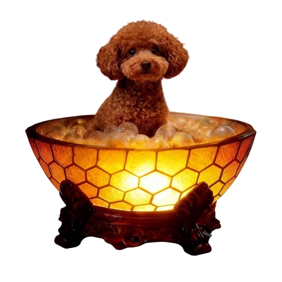 Dog Bubble Bath Lamp, Cute Bathtub Dog Night Lights for Indoor Decor, Reading Books Nightlight, Halloween Decoration for Readers & Dog Lover