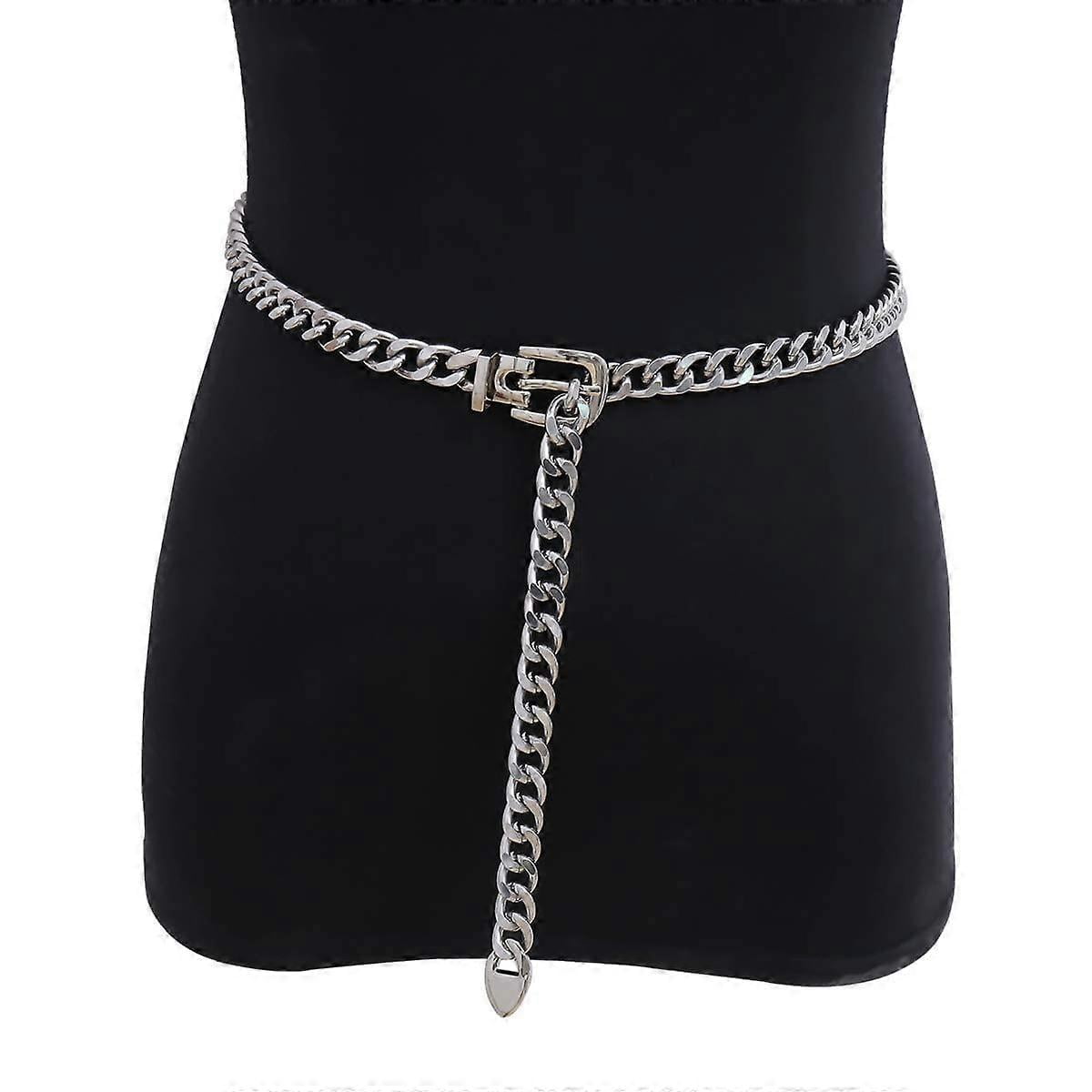 Ceinture à Chaîne Métal Rose Grande Taille Pour Femmes - Longueur Ajustable 150-176 Cm, Style Tendance Pour Robes, Jeans, Fêtes - 4