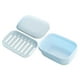 thumbnail image 1 of EeaseMX jaboneras de doble capa con tapa y desagüe para baño y cocina (azul), 1 of 7