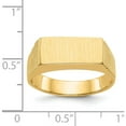 thumbnail image 6 of 14K Yellow Gold 7.0X15.0mm Open Back Men's Signet Ring (Size 9.5) Made In United States c1527, 6 of 6