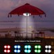 thumbnail image 2 of Luces de sombrilla recargables, IP65 Luces de sombrilla inalámbricas a prueba de agua con Bluetooth con 7 colores cambiantes, para patio al aire libre Camping Bandera nacional Luz de ambiente [Clase d esquí esquí Gafas de esquí, 2 of 5