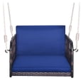 thumbnail image 4 of Hanging Chair Swing Seat with Cushions - Single Person Patio Porch Swing - Heavy Duty Metal Frame, PE Rattan, Backyard Relaxation, 4 of 9