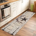thumbnail image 2 of Runner Rug 2 x 6 Ft, Texas Star Vintage Washable Non-Slip Floor Mat for Kitchen Hallway/Entryway, Brown Retro Berry Beige Wooden Branches Long Kitchen Runner Area Rugs for Living Room, Low-Profile, 2 of 8