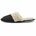 thumbnail image 4 of LAVRA Women's Furry Slipper Faux Fur Trim Mule Slide Slip On Indoor, 4 of 5