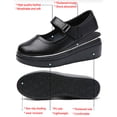 thumbnail image 4 of LUOBANIU Women's Mary Jane Shoes - Platform Wedge Round Toe Ankle Strap Comfortable Business Office Work Shoes Black40, 4 of 7