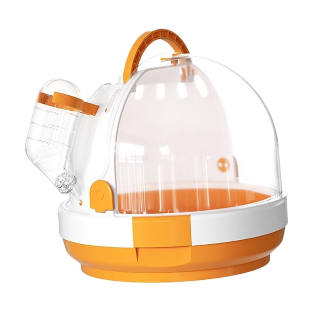 Jaula portadora de loros, jaula portadora de hámster, accesorios de mascotas pequeñas jaula de pájaros jaula de animales pequeños para pájaros paraket naranja